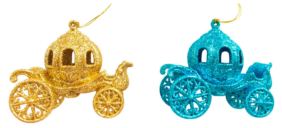 

Елочное украшение Actuel Золото театра Подвеска Карета 12 см, 1 шт в ассортименте