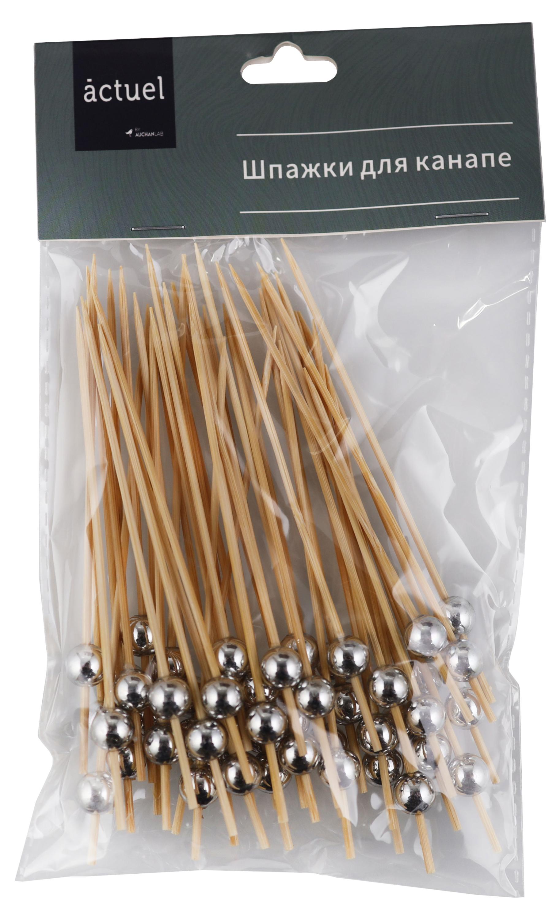

Шпажки для канапе Actuel Бусинки h 12 см, 50 шт