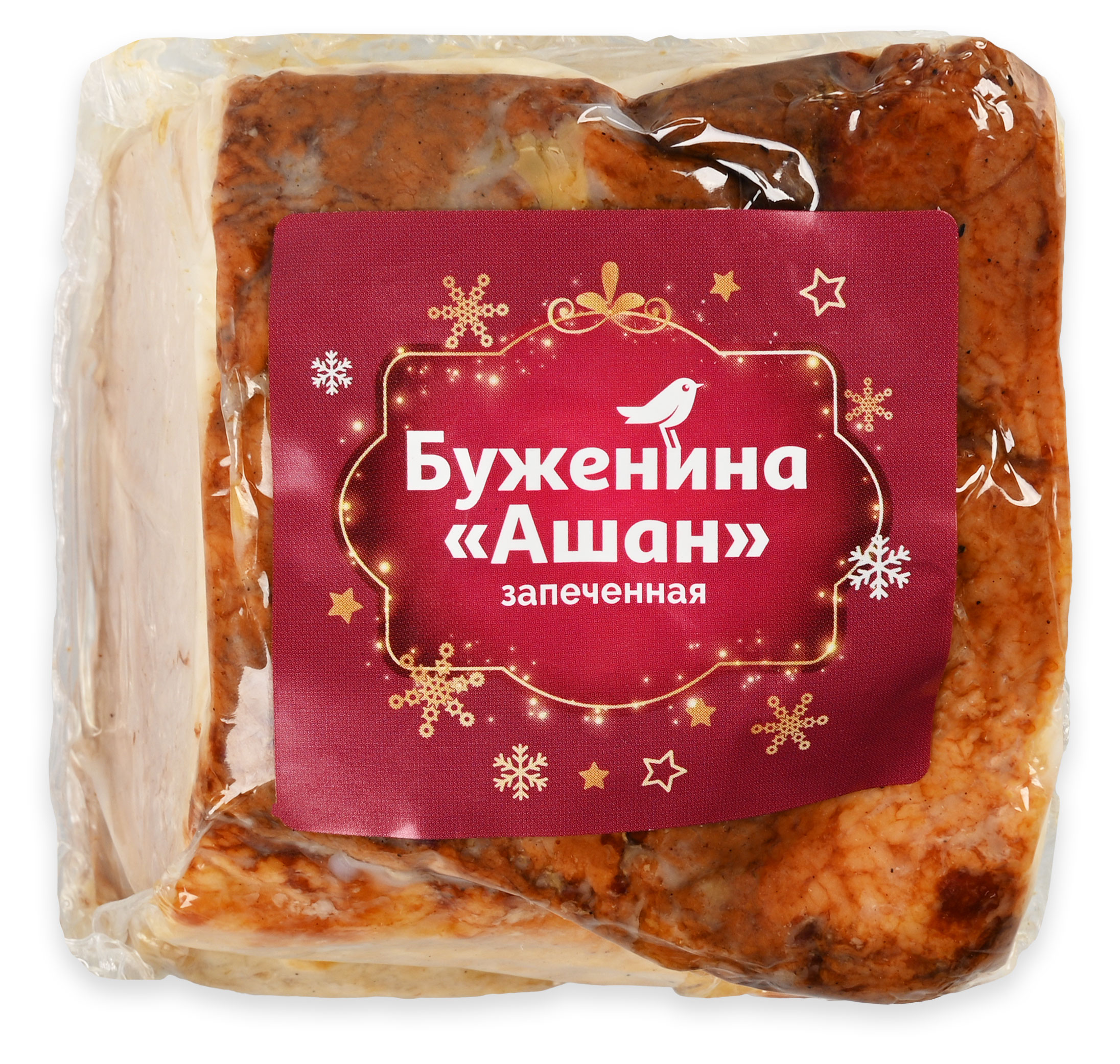 

Буженина запеченная АШАН Красная птица из свинины, ~ 0,5 кг