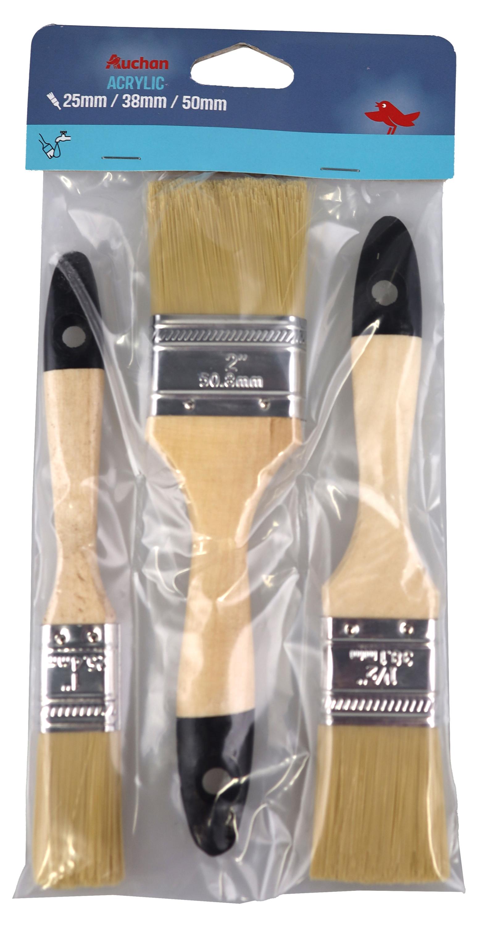 

Набор кистей плоских малярных АШАН Красная птица, 3 предмета