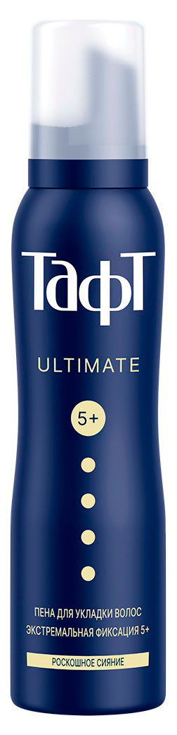 

Пена для укладки волос Тафт Ultimate Роскошное сияние экстремальная мегафиксация 5+, 150 мл