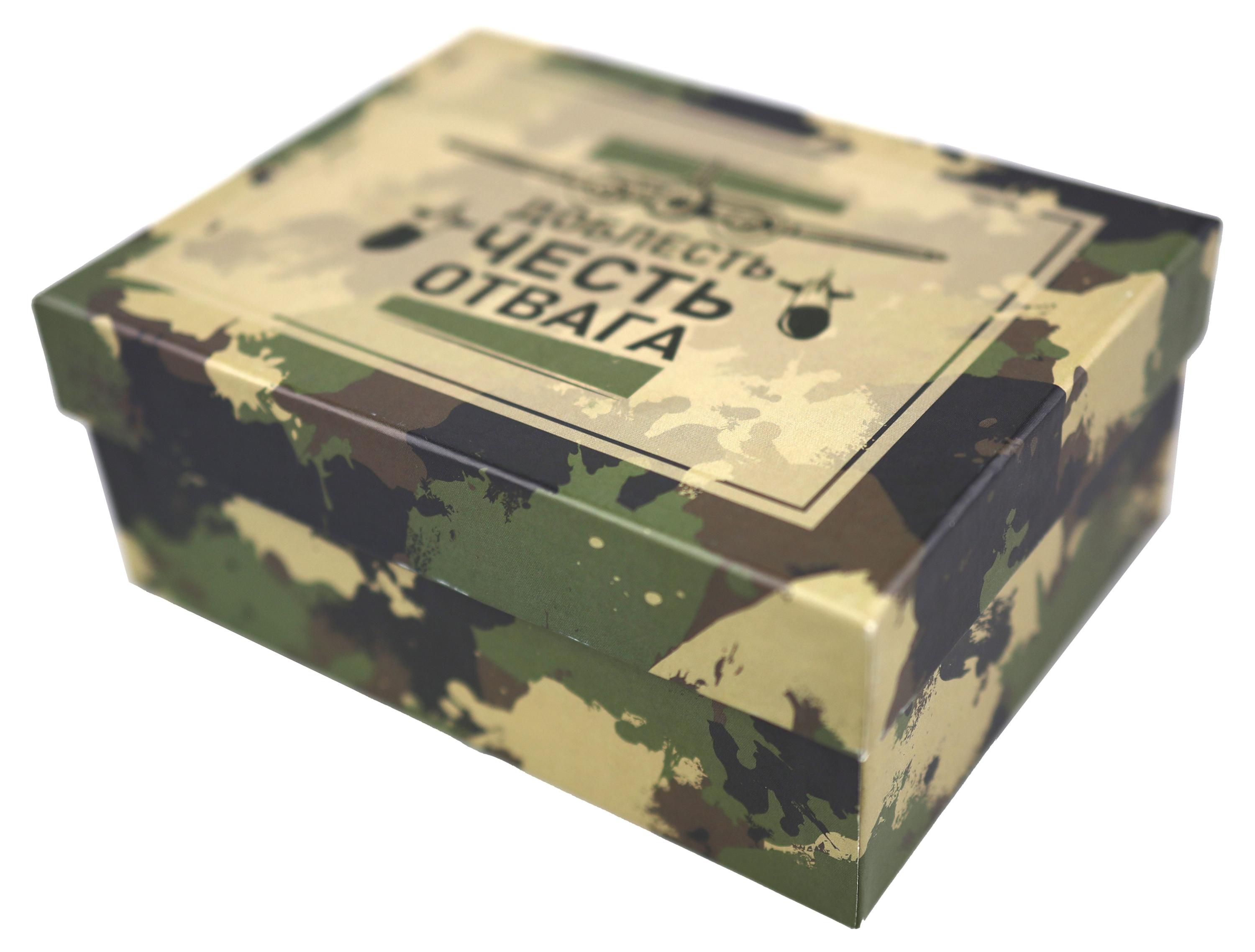 Изображение товара Коробка подарочная Мужская коллекция Камуфляж 17х13х7 см
