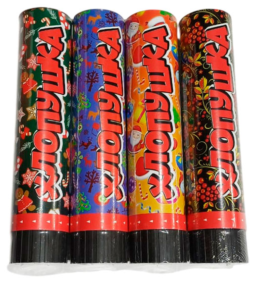 

Хлопушка новогодняя 20 см, 1 шт в ассортименте