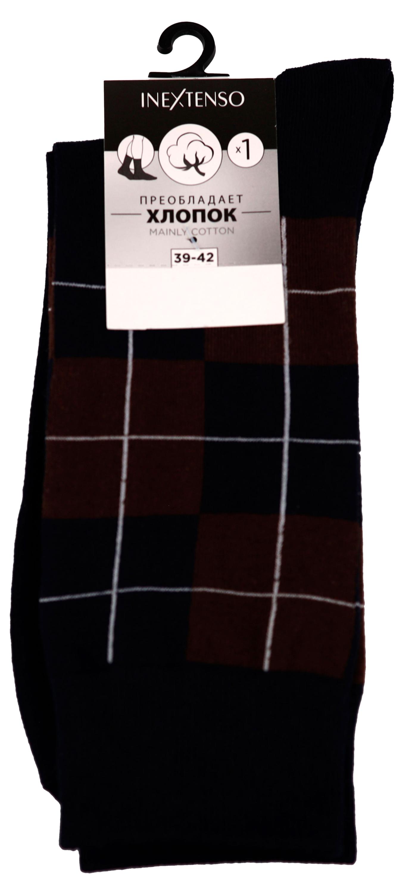

Носки мужские InExtenso Фант в клетку черные р. 39/42-43/46, 1 пара