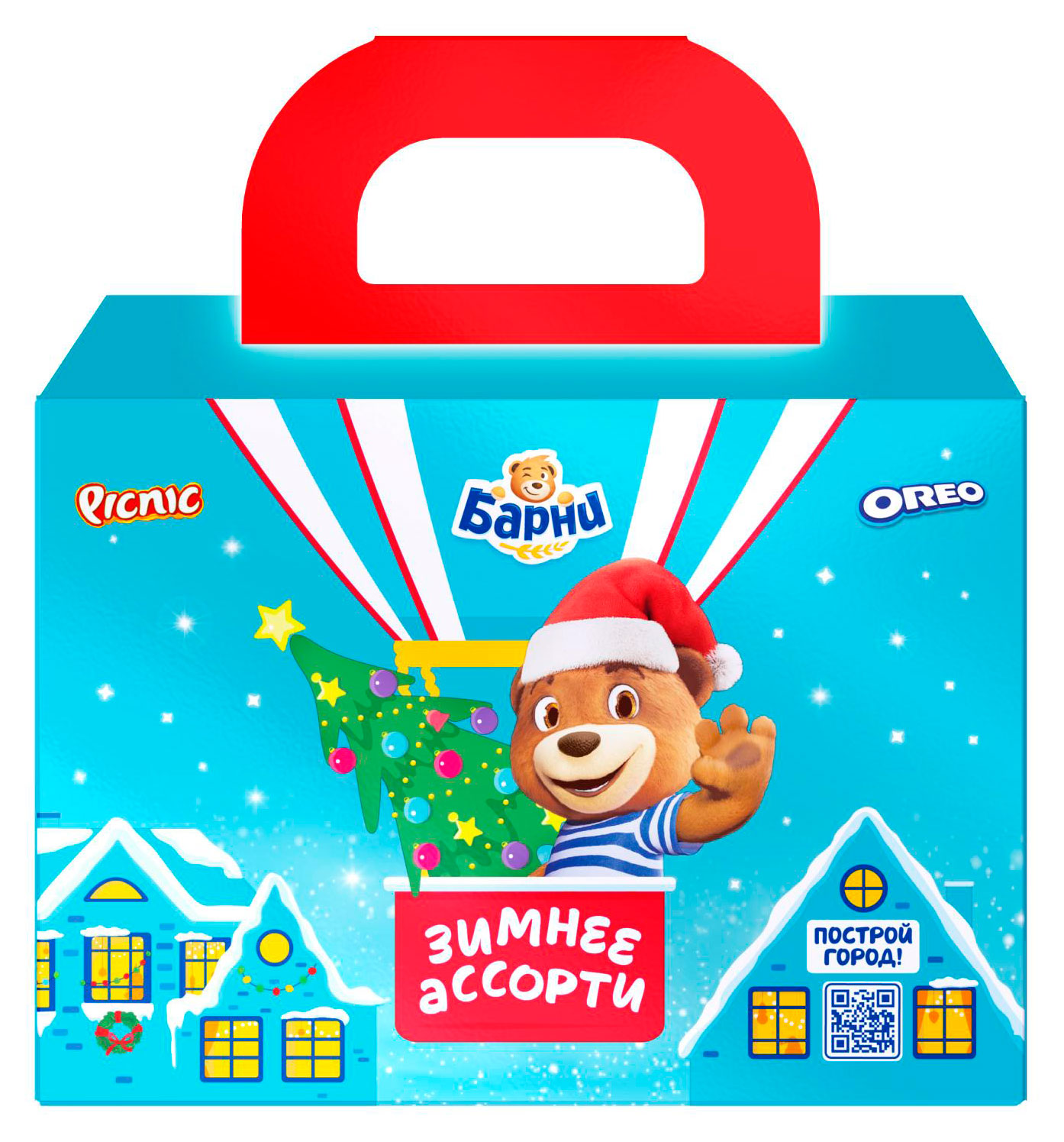 

Подарок новогодний сладкий Медвежонок Барни PICNIC Oreo, 370 г