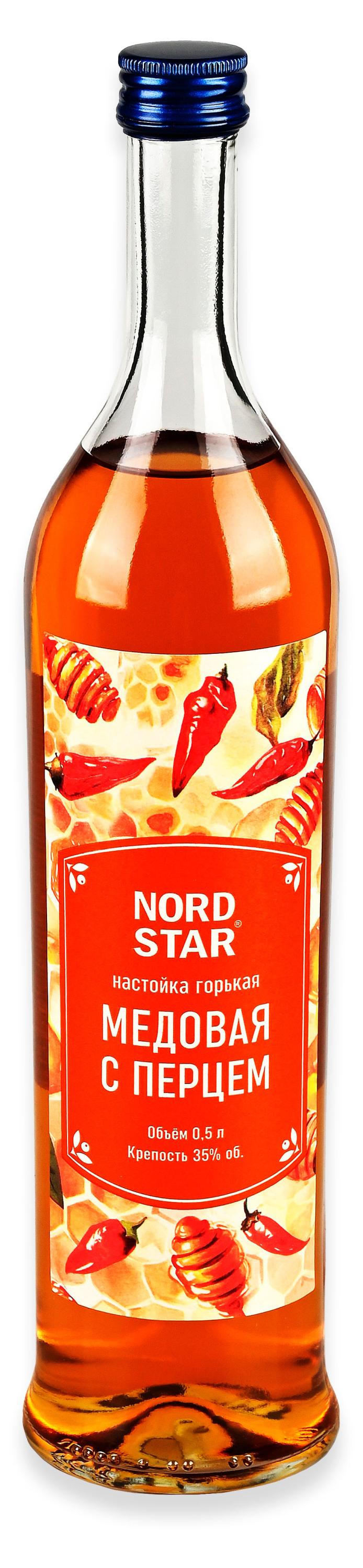 

Настойка горькая NORD STAR медовая с перцем Россия, 0,5 л