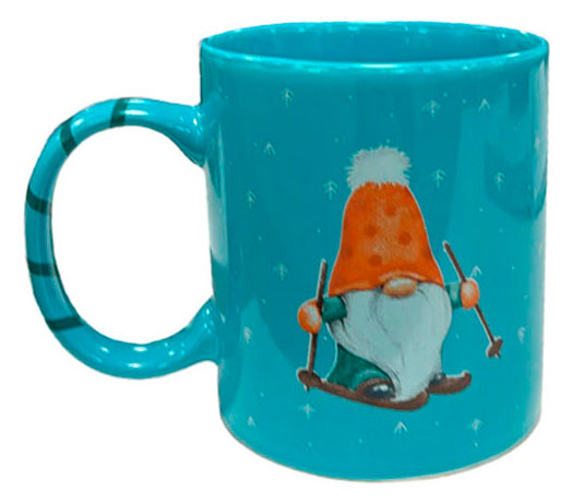 

Кружка Actuel Вокруг света Гномик синяя фарфоровая, 320 мл