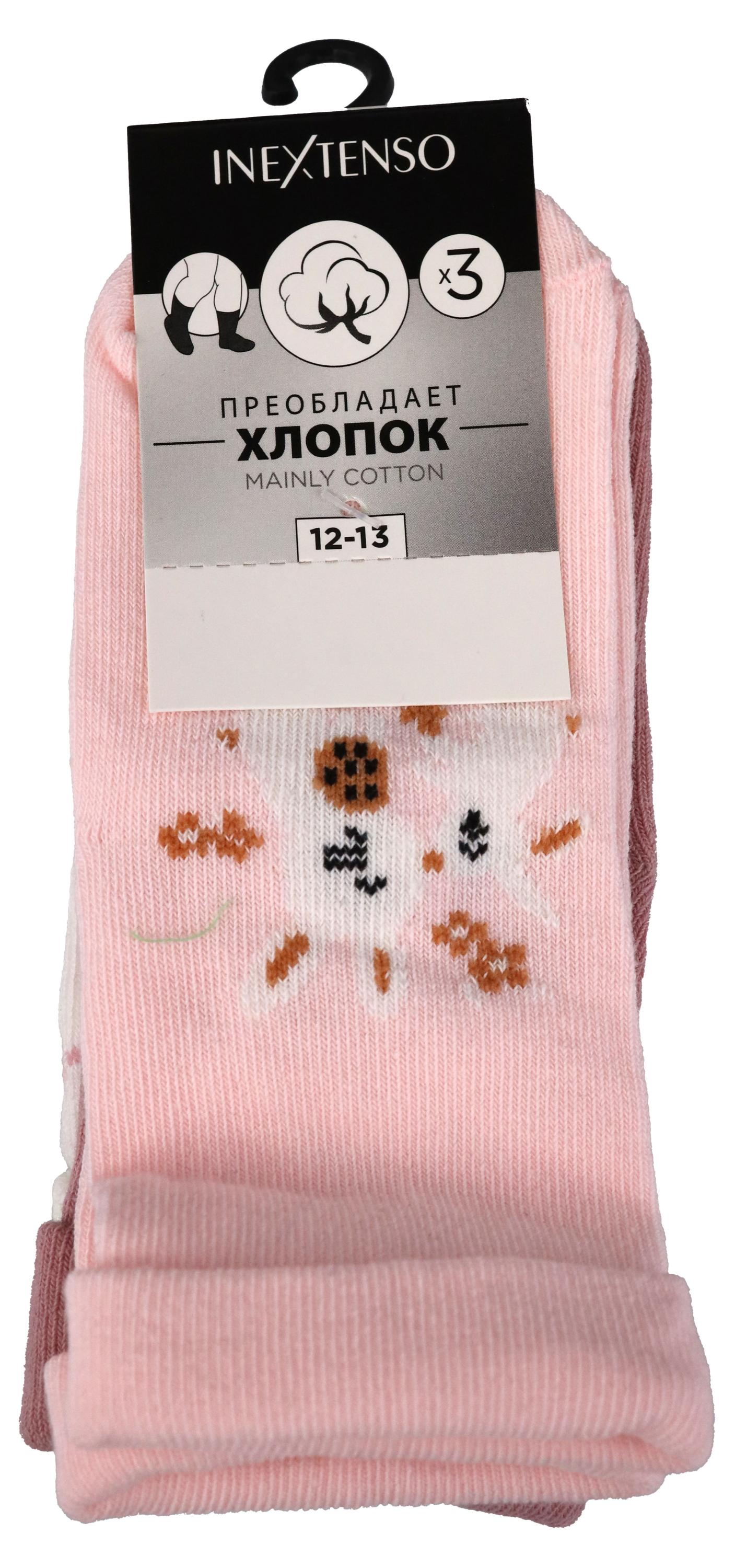 

Носки детские для девочки InExtenso зайчики р. 12/13-13/14, 3 пары