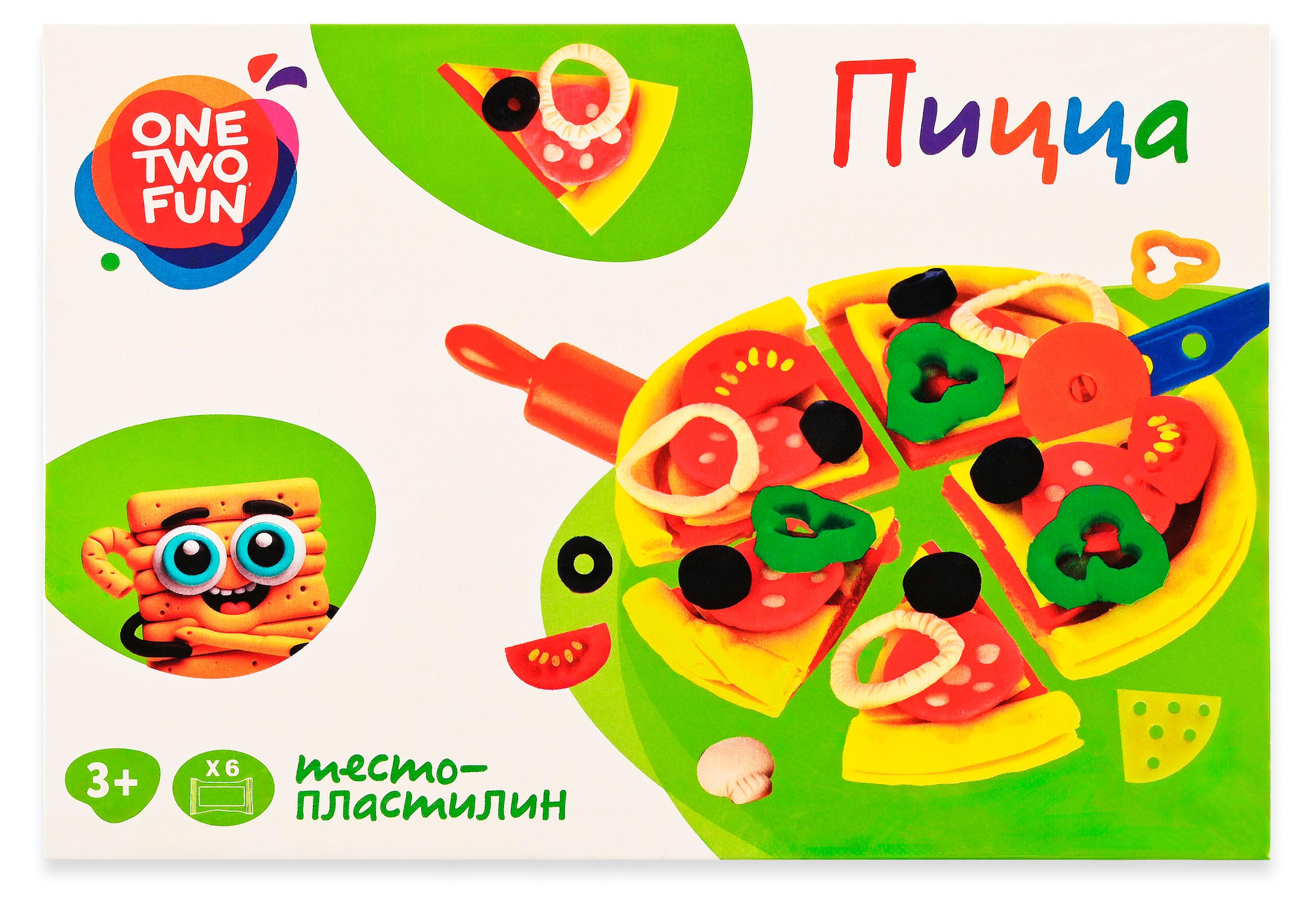 

Набор для лепки ONE TWO FUN тесто-пластилин, 6 предметов в ассортименте