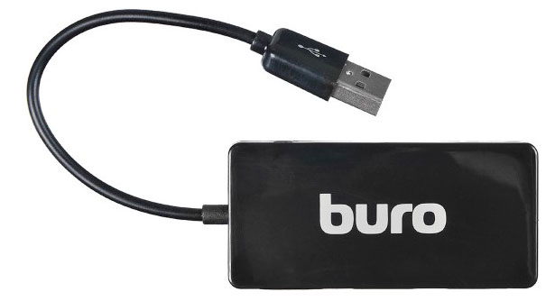 

Разветвитель BURO BU-HUB4-U2.0-SLIM черный