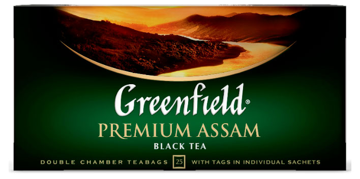 Изображение товара Чай черный Greenfield Premium Assam 25х2 г – насыщенный индийский чай в пакетиках