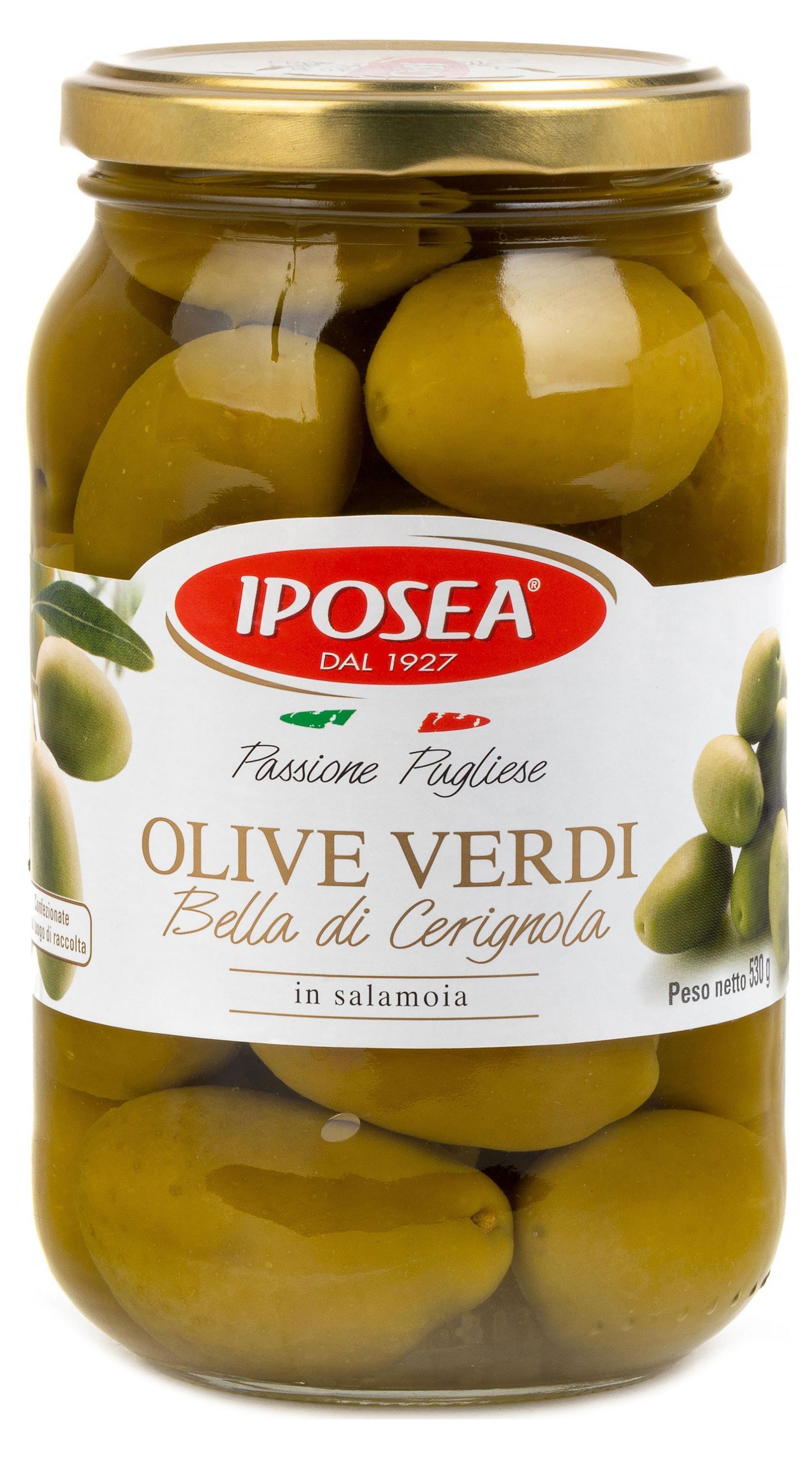 

Оливки Iposea Bella di Cerignola с косточкой Италия, 530 г