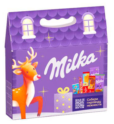 

Подарок новогодний сладкий Milka Большой новогодний микс домик, 582 г
