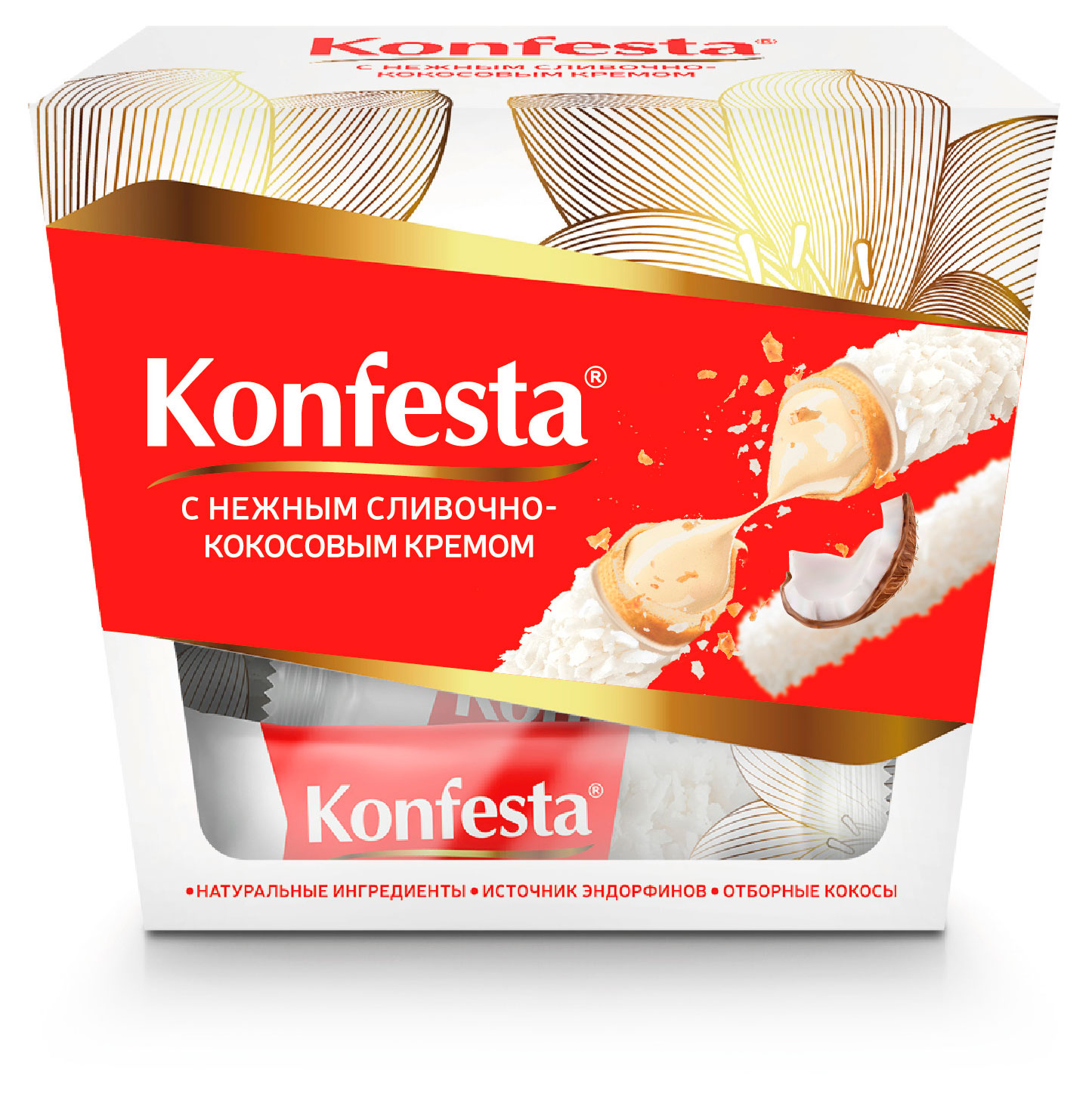 

Конфеты Konfesta с нежным сливочно-кокосовым кремом, 150 г
