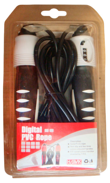 

Скакалка для аэробики HAWK ПВХ со счетчиком, 2,75 м