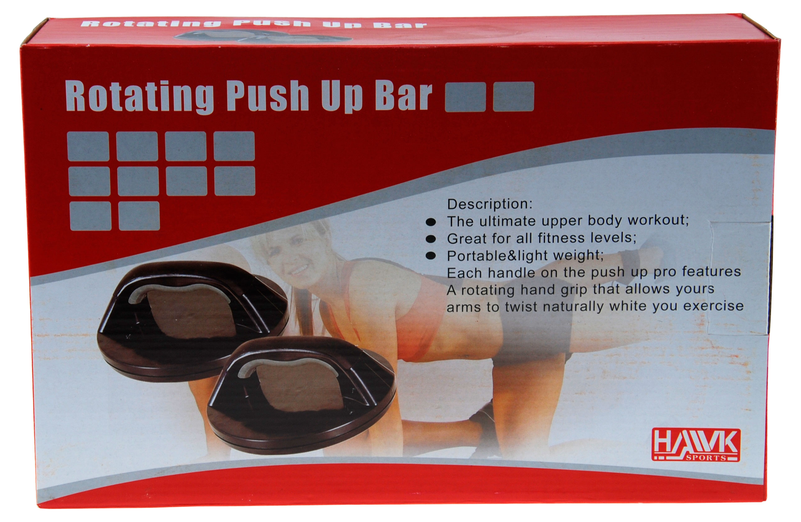 

Упоры для отжиманий HAWK с поворотными ручками, 1 пара