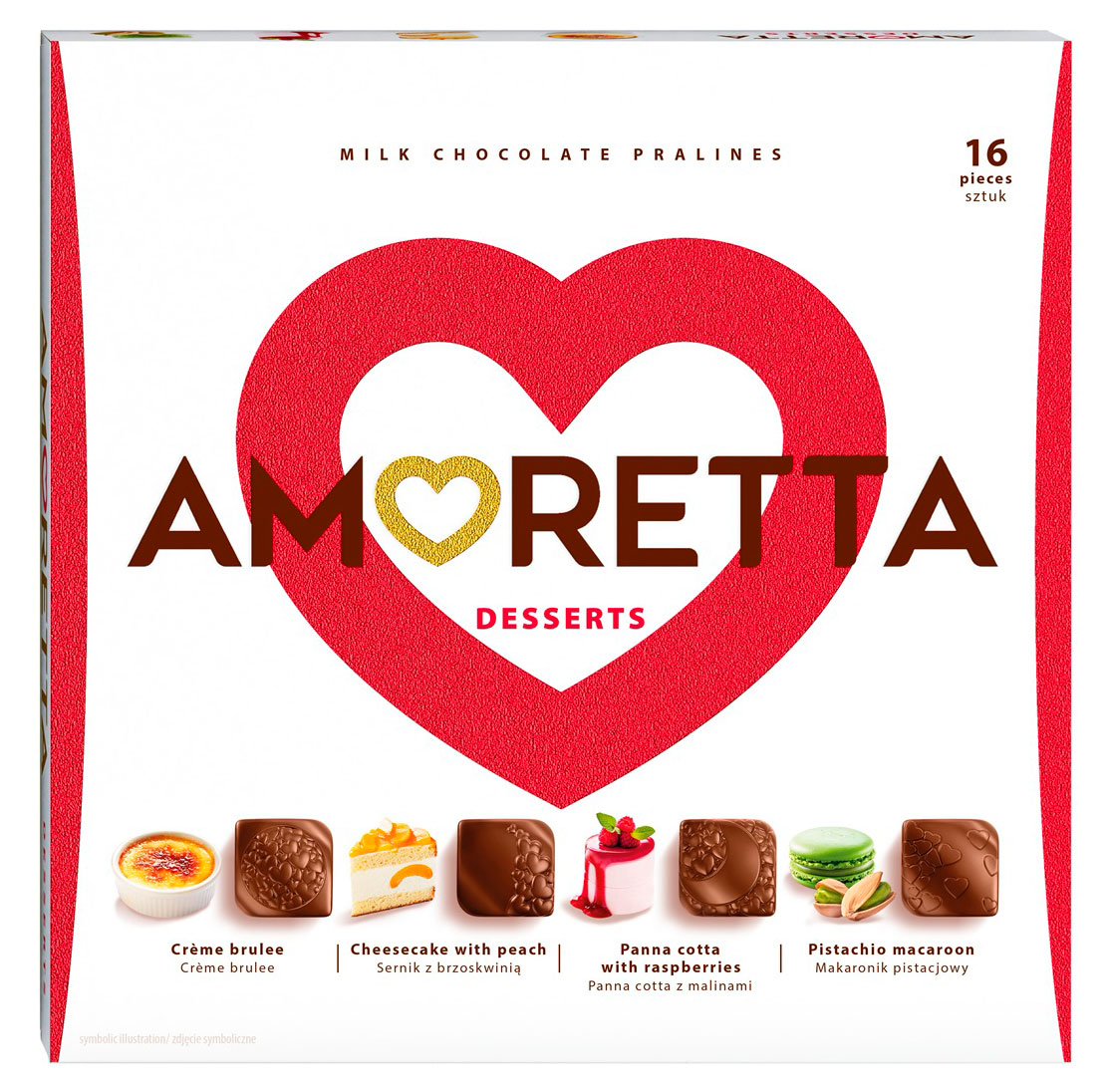 

Конфеты шоколадные Amoretta Desserts Польша, 106 г