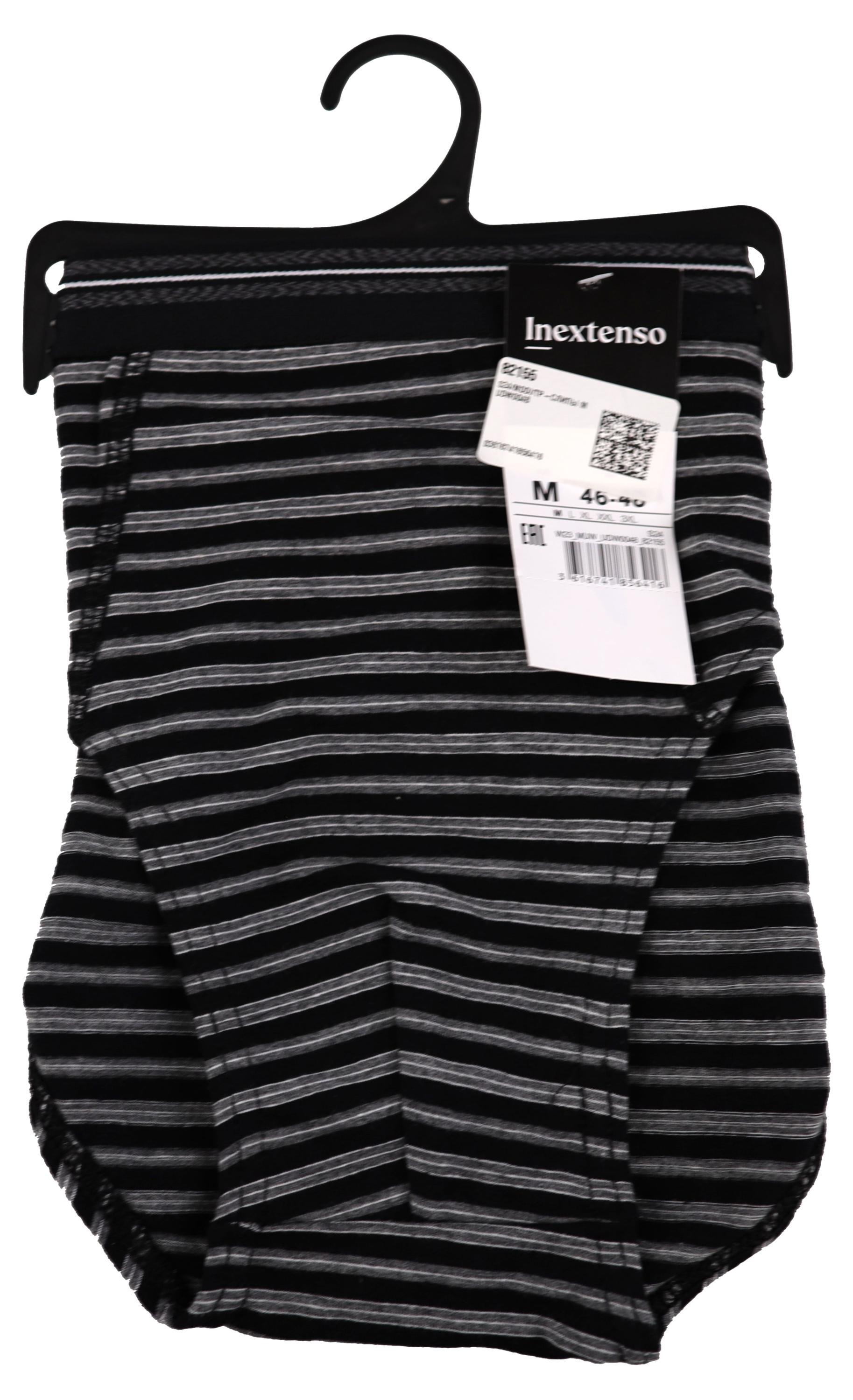 

Трусы мужские InExtenso слипы черные в полоску, р M-3XL