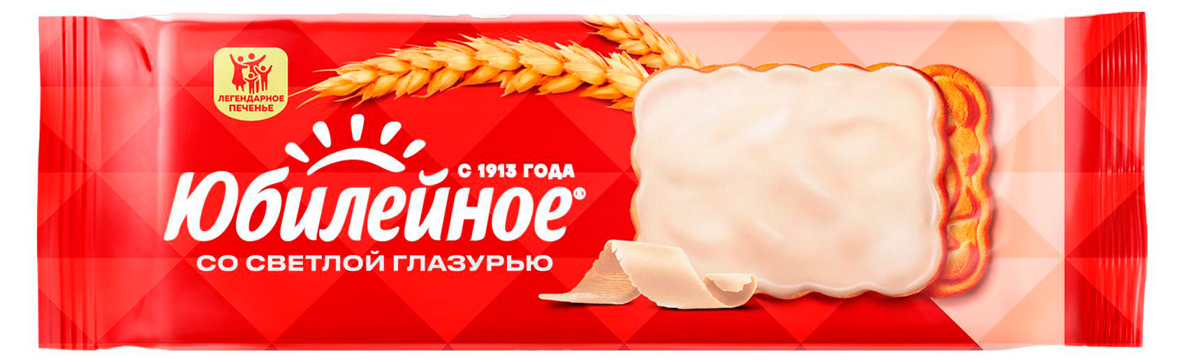 

Печенье Юбилейное со светлой глазурью, 121 г