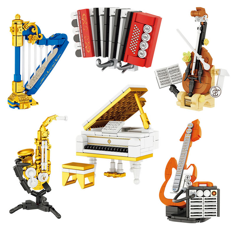 

Конструктор Музыкальные инструменты 111-127 деталей, 1 шт в ассортименте