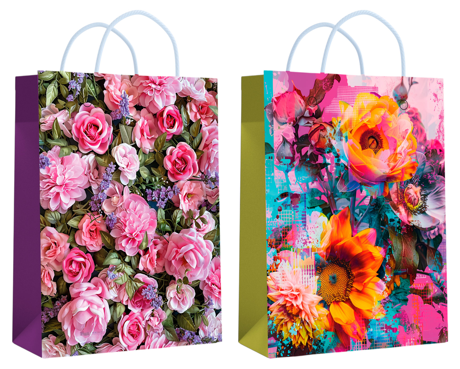 Изображение товара Подарочный пакет Centrum Цветы 60x110x140 мм, 1 шт