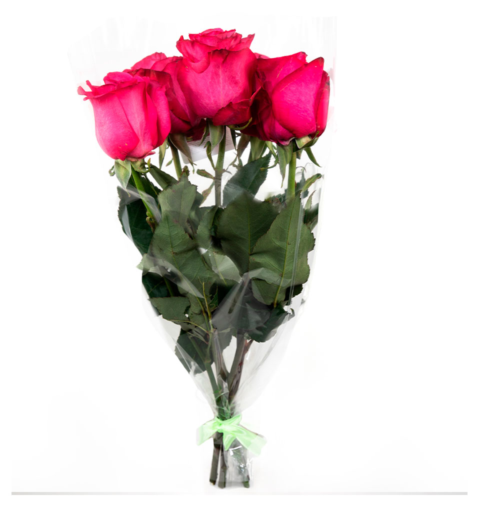 

Букет живых срезанных цветов Классический из 5 роз в упаковке в ассортименте h 60 см, 1 шт