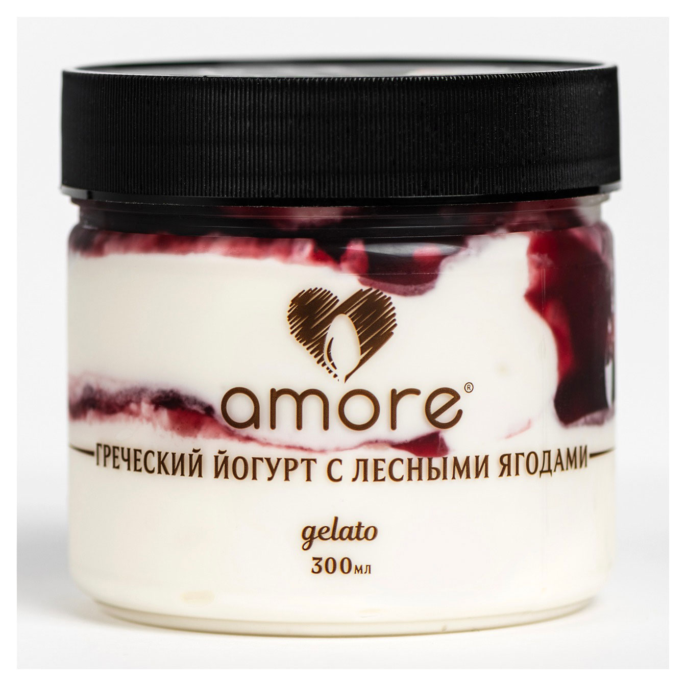 

Мороженое кисломолочное ягодное Amore Джелато Греческий йогурт с лесными ягодами БЗМЖ, 300 мл