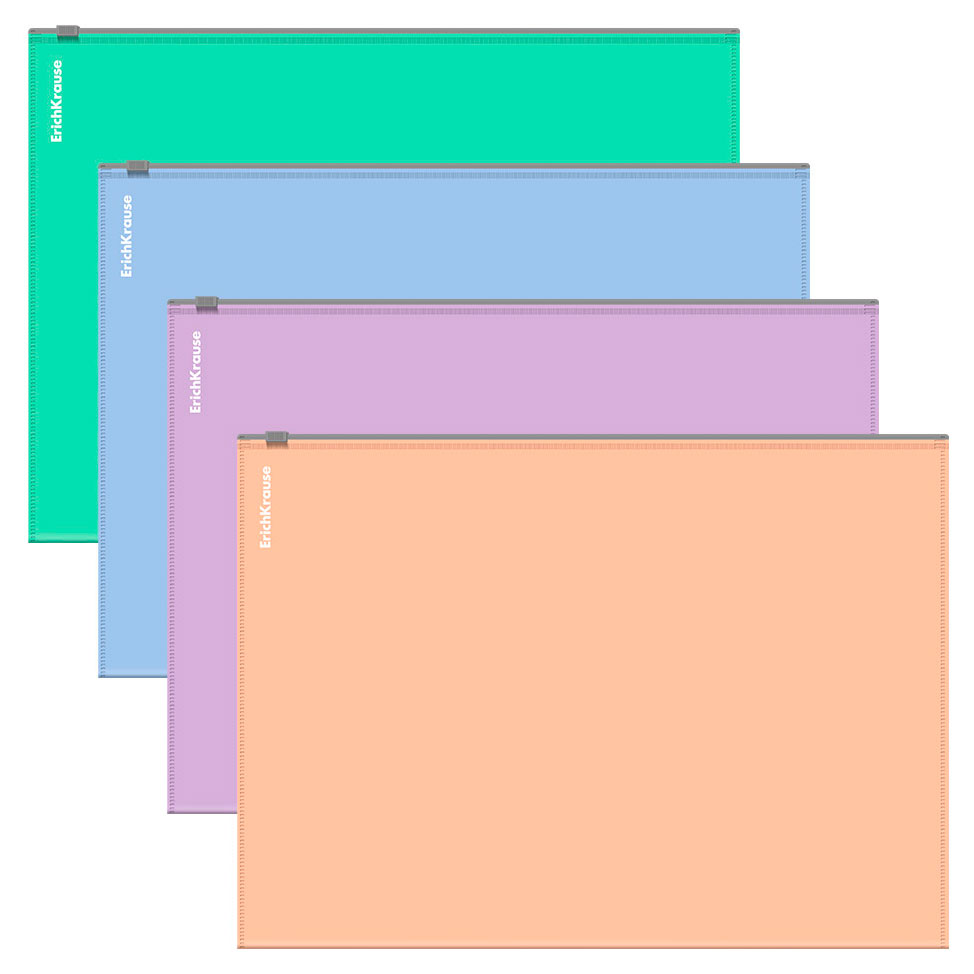 Изображение товара ZIP-пакет A4 с ZIP-молнией ЭричКраузе Pastel Bloom 1 шт ассортимент