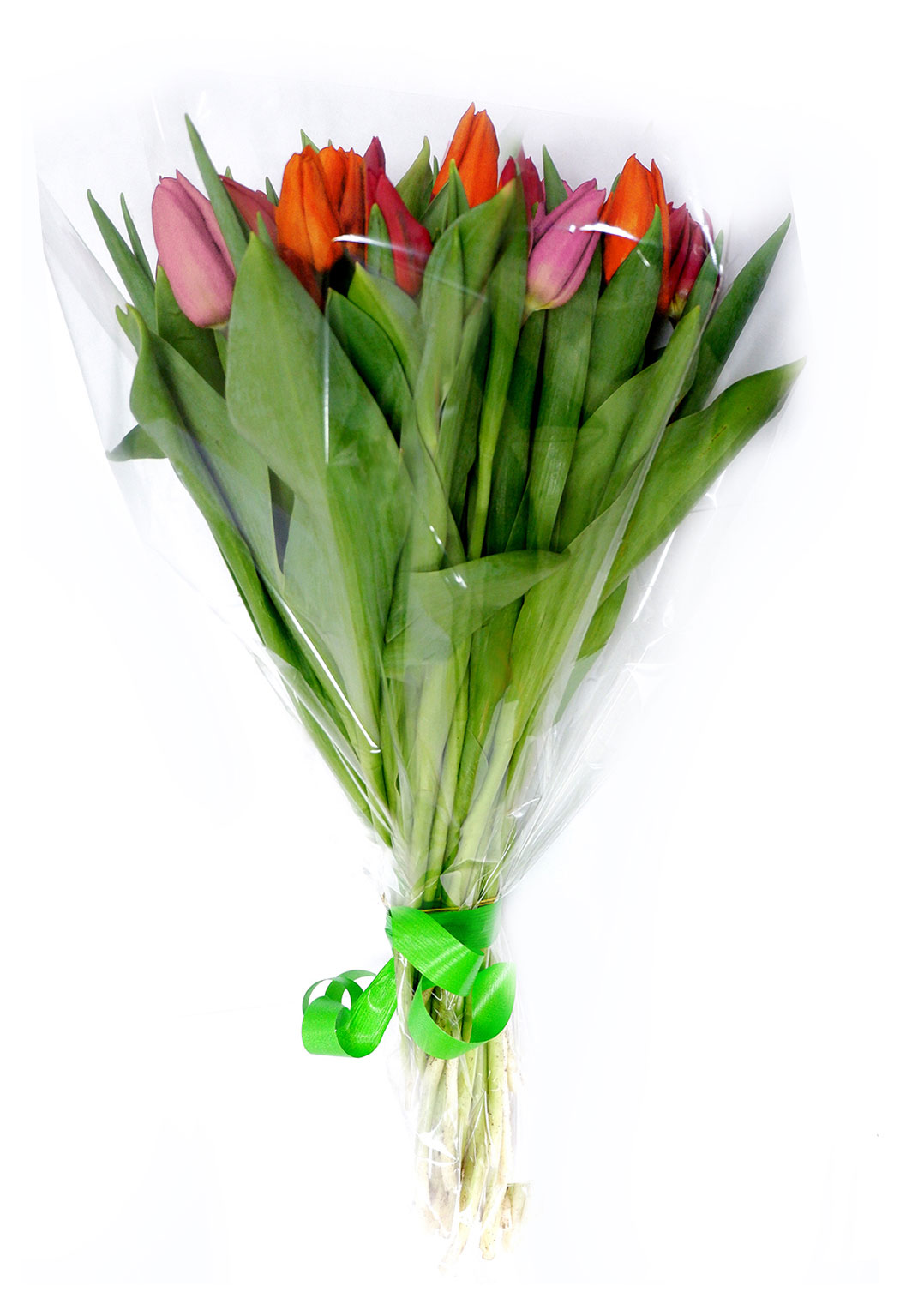 

Букет живых срезанных цветов из 15 тюльпанов в упаковке в ассортименте h 35 см, 1 шт