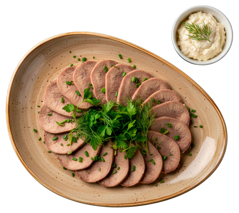 

Язык говяжий АШАН отварной, вес