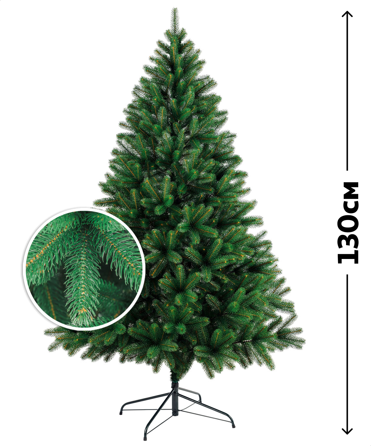 

Ель искусственная Бифорес Премиум 100% литая темно-зеленая, 130 см