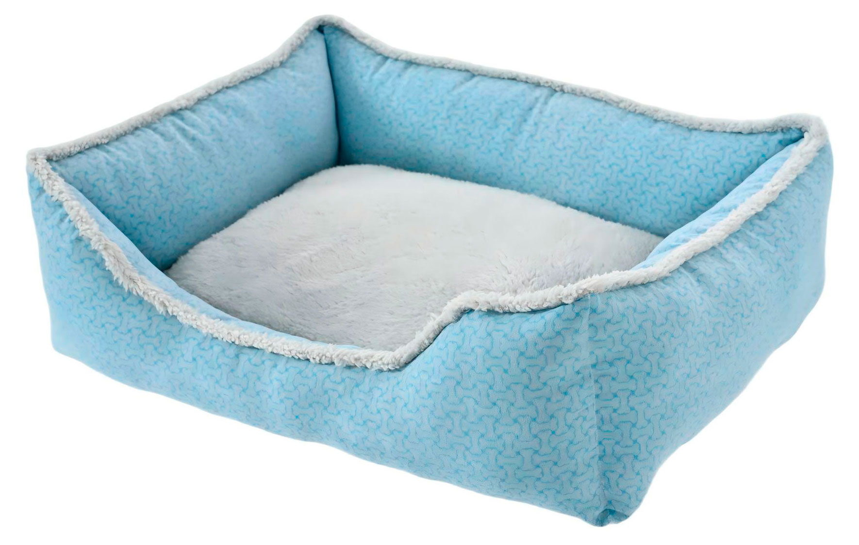 

Лежанка для кошек и собак велюр голубая XS, 47х37х17 см
