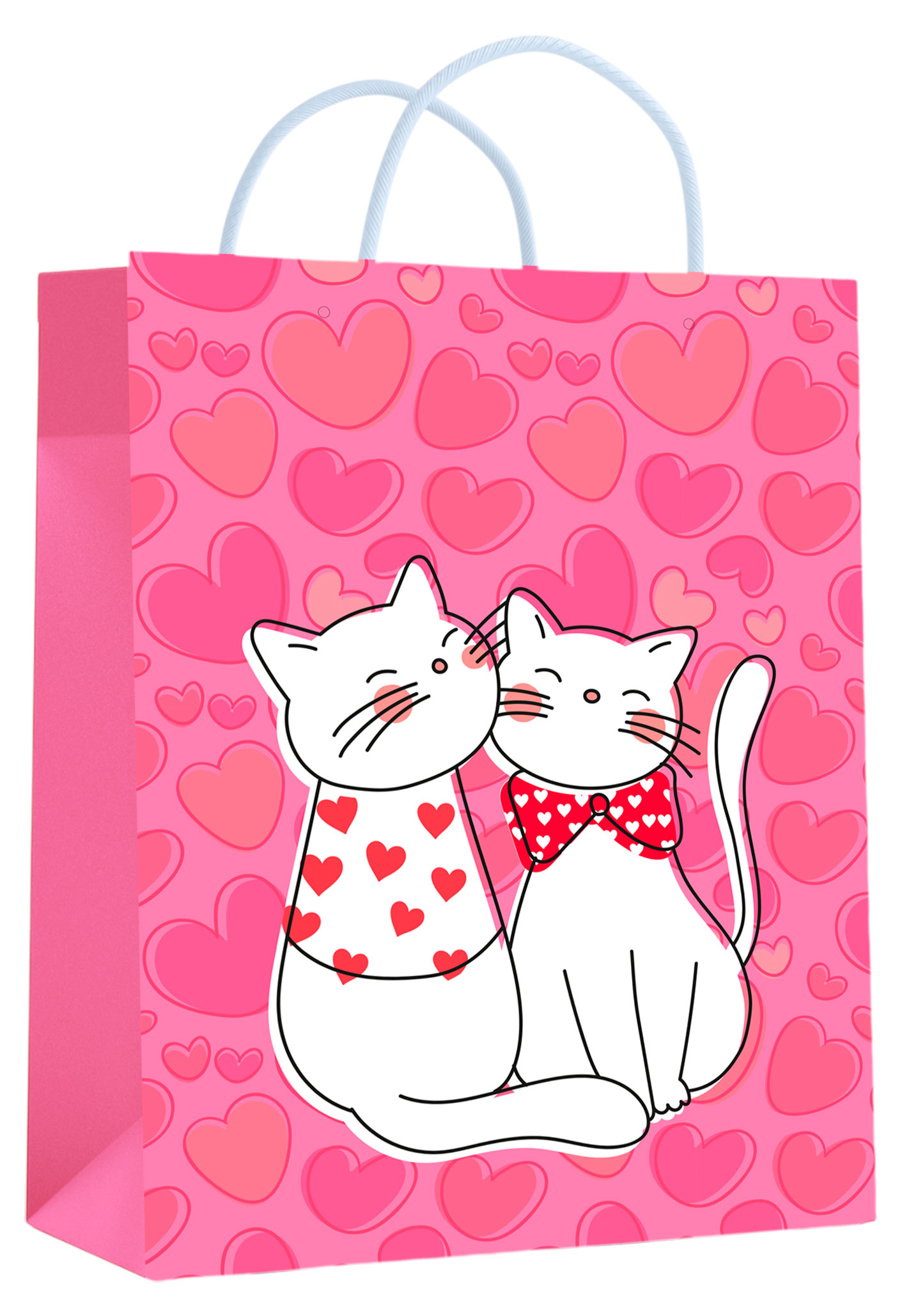 

Пакет подарочный Centrum Обнимающиеся котики 26х32х12 см, 1 шт