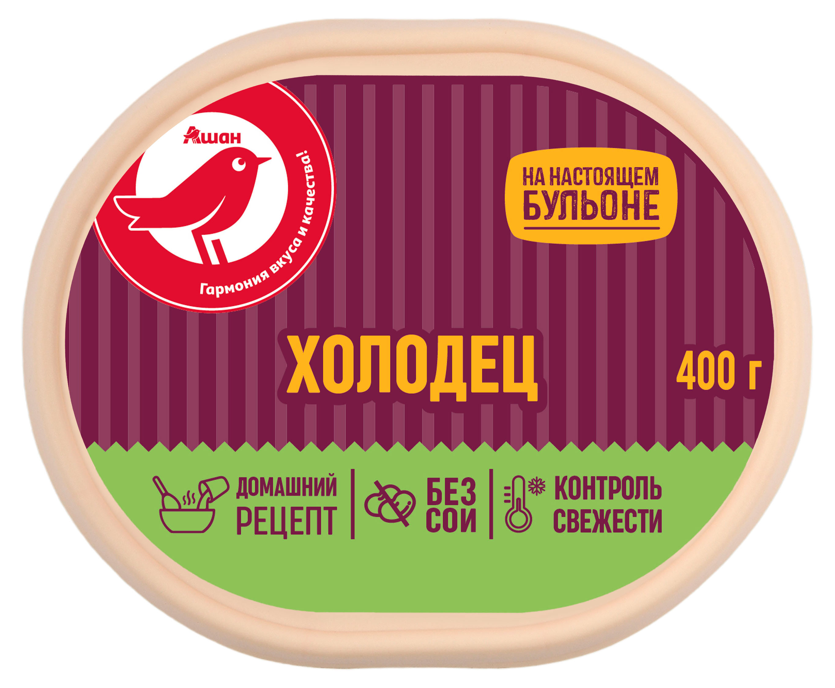 

Холодец АШАН Красная птица, 400 г