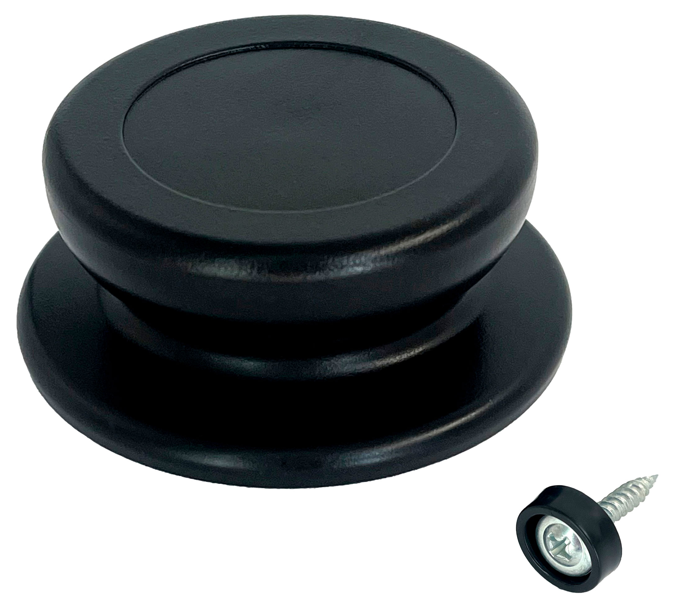 

Ручка для крышки Каждый день с креплением черная, 1 шт