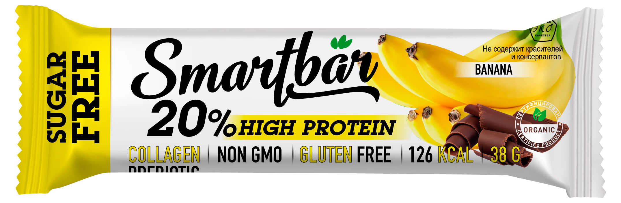 

Батончик протеиновый SmartBar Банан в молочной глазури, 38 г
