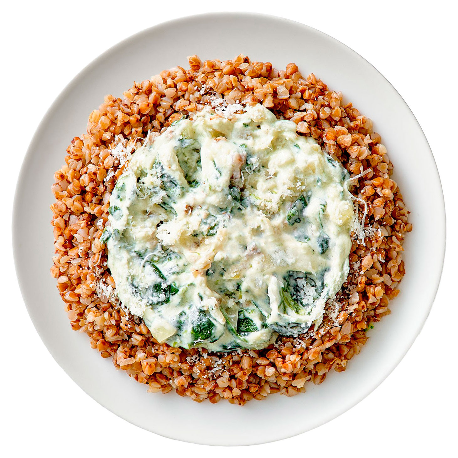 

Гречка АШАН & Ozon fresh со шпинатно-сливочным соусом и пармезаном, 230 г