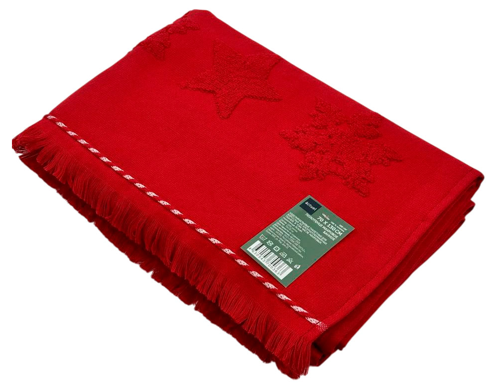 

Полотенце махровое Actuel хлопок банное красное, 70х130 см