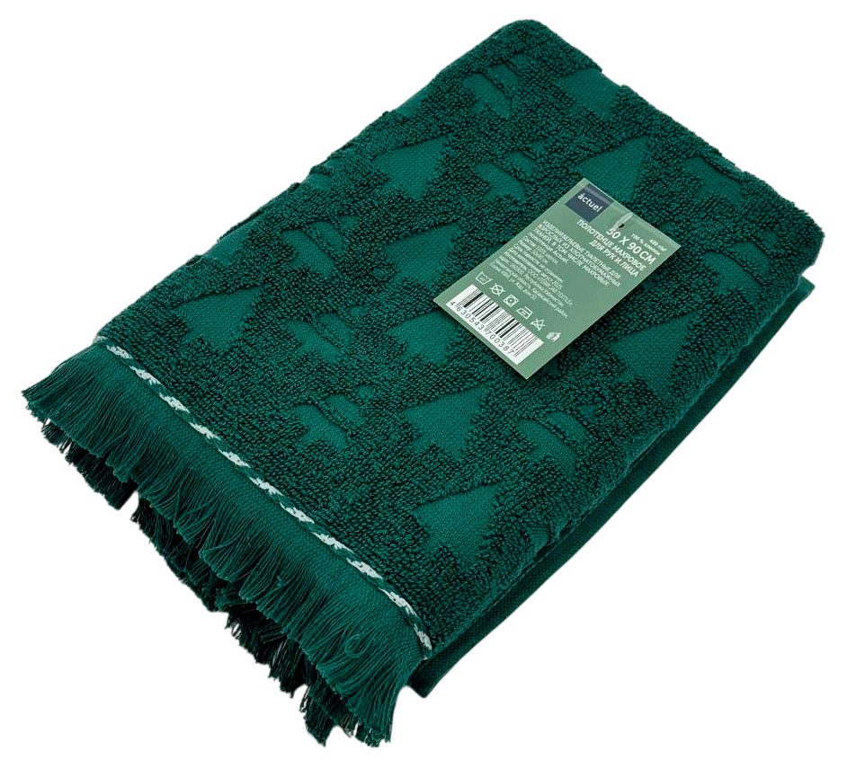 

Полотенце махровое Actuel хлопок зеленое, 50х90 см