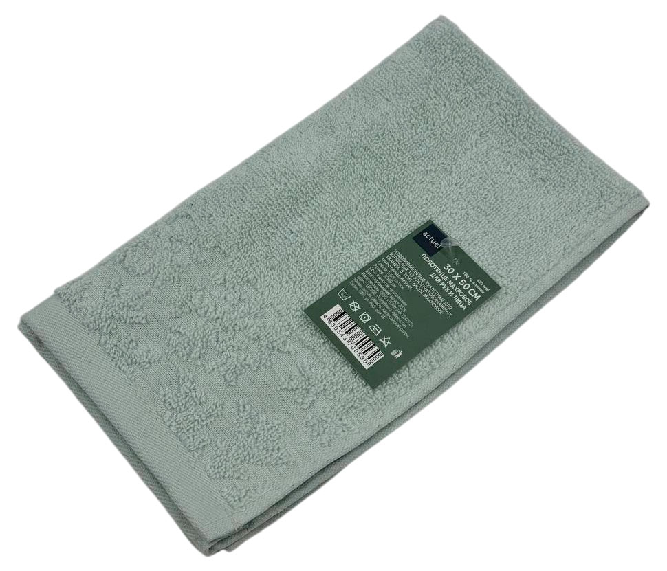 

Полотенце махровое Actuel хлопок зеленое, 30х50 см
