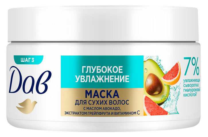 Изображение товара Маска для сухих волос Дав увлажняющая и питательная 300 мл