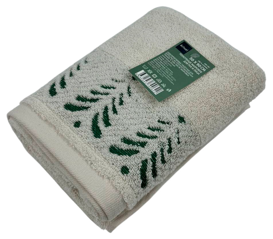 

Полотенце махровое Actuel хлопок бежевое, 50х90 см