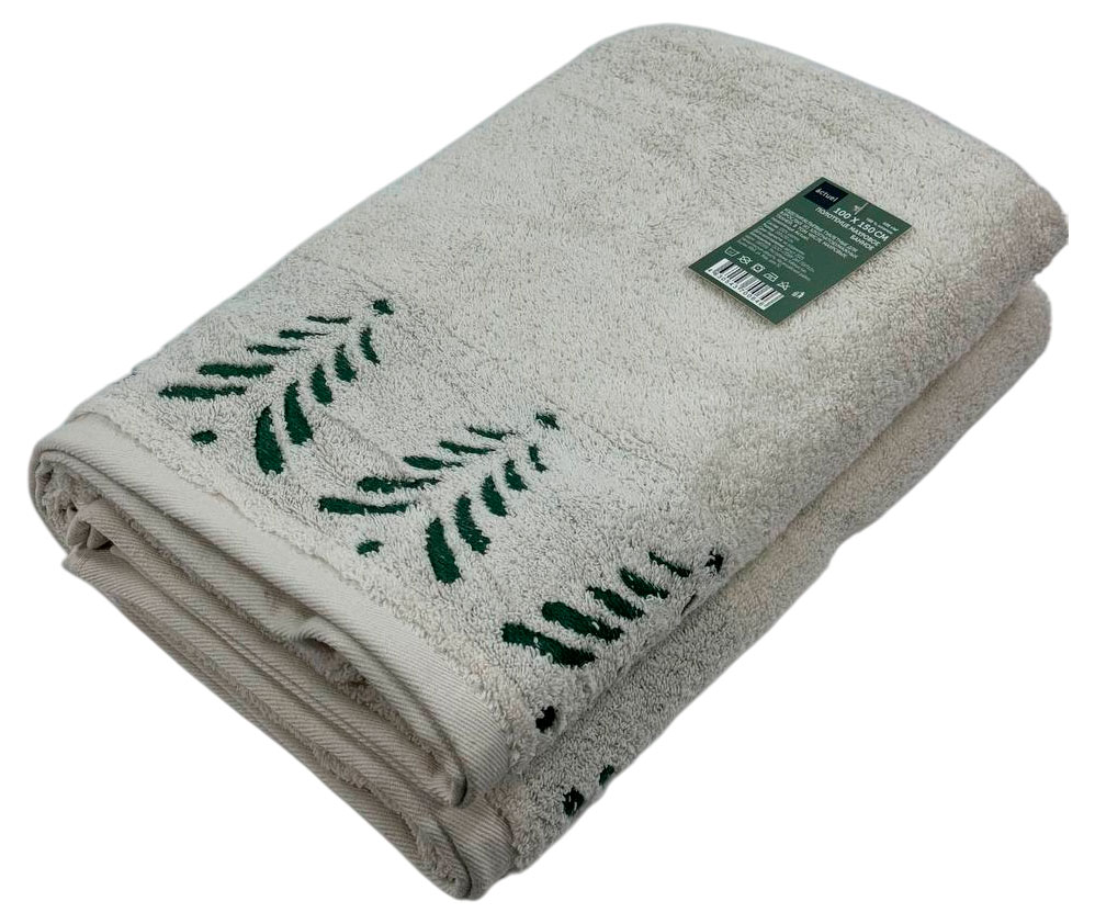 

Полотенце махровое Actuel хлопок банное бежевое, 100х150 см