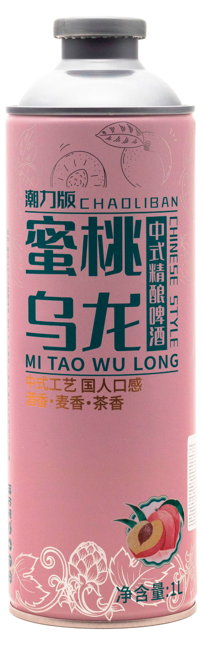 

Напиток пивной Chaoliban персиковый улун Китай 5,1%, 1 л