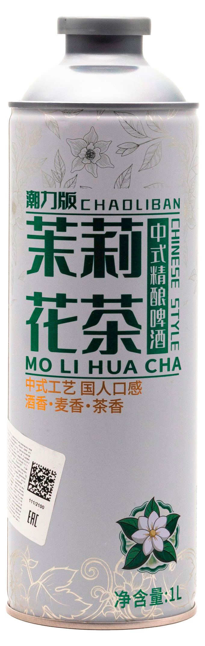 Изображение товара Напиток пивной Chaoliban с ароматом жасминового чая 1л премиум Китай