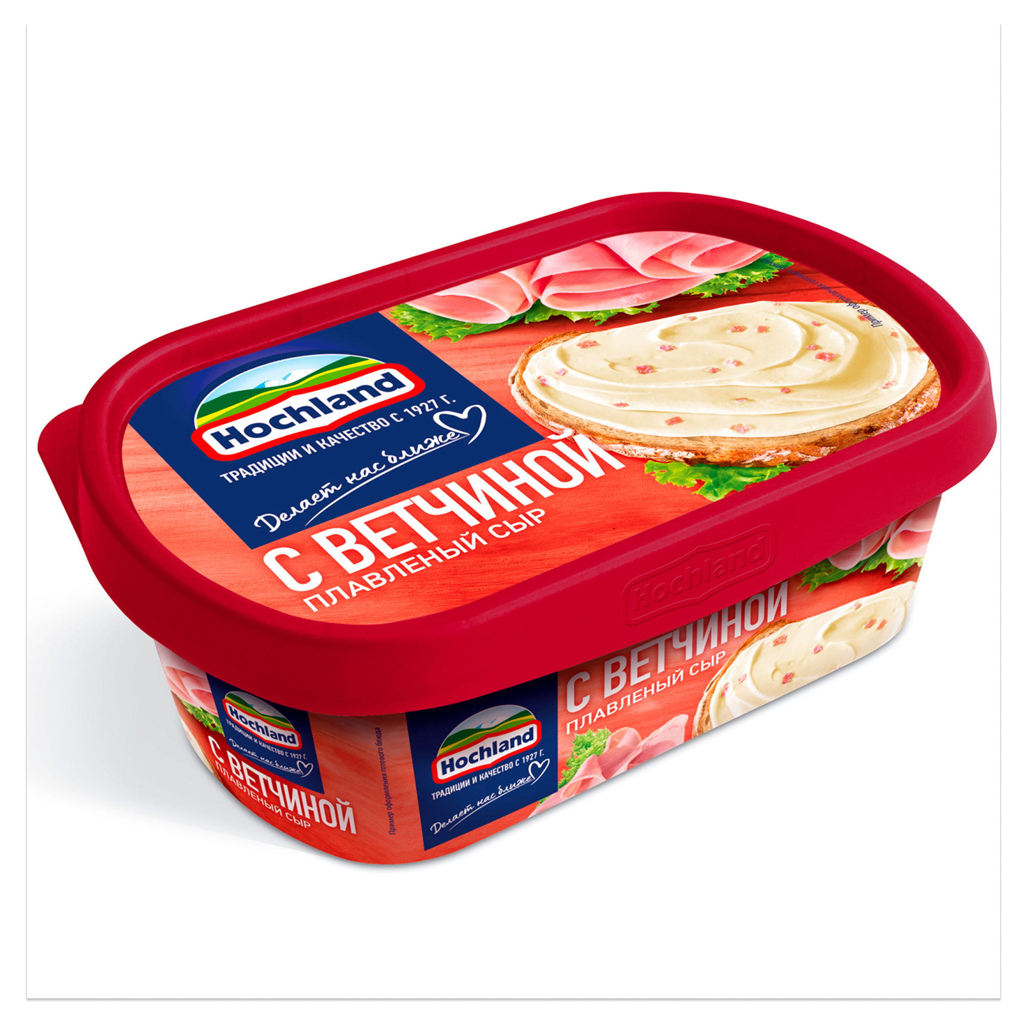 

Сыр плавленый с ветчиной Hochland ванночка 55% БЗМЖ, 200 г