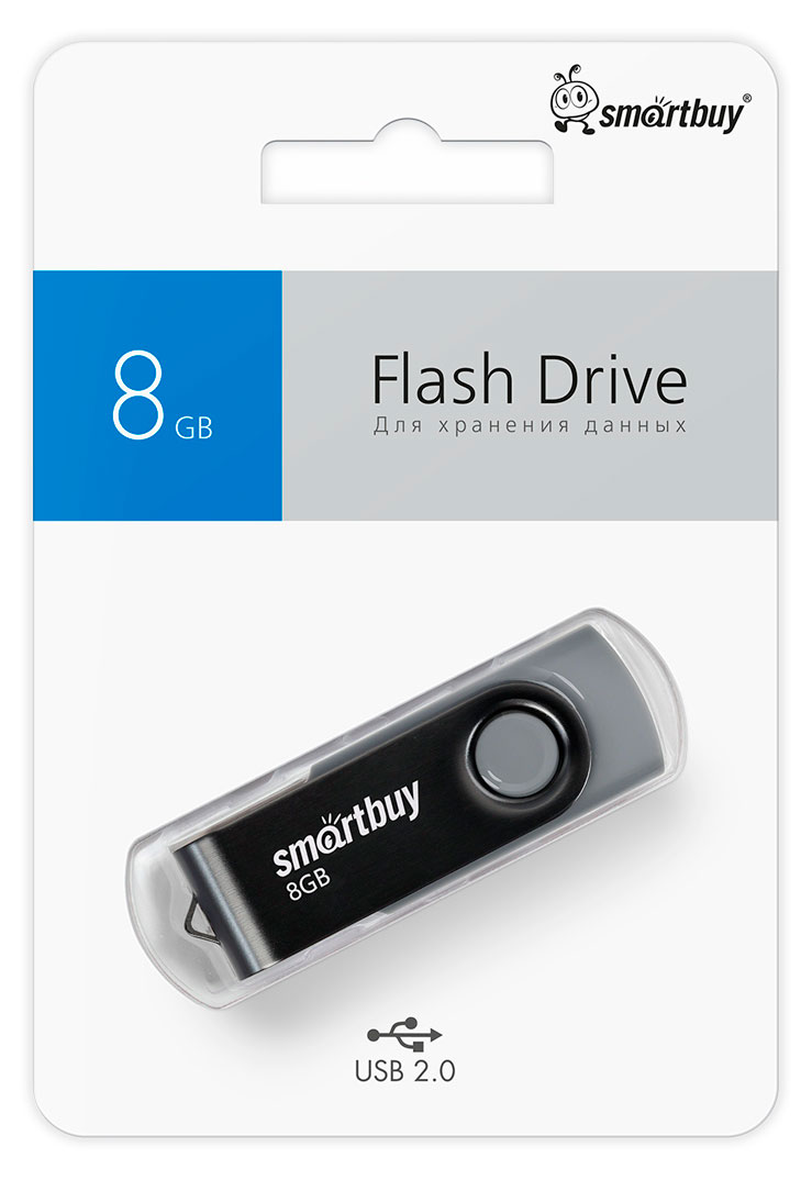 

Флэш-накопитель SmartBuy USB 2.0 черный 8GB