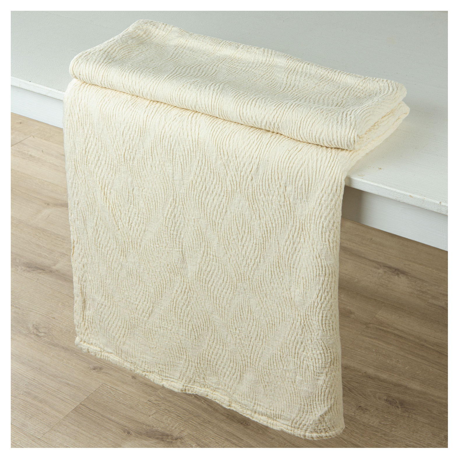 

Плед Pole Kvetak Беларускі Лен жаккардовый полульняной Беларусь, 195х220 см