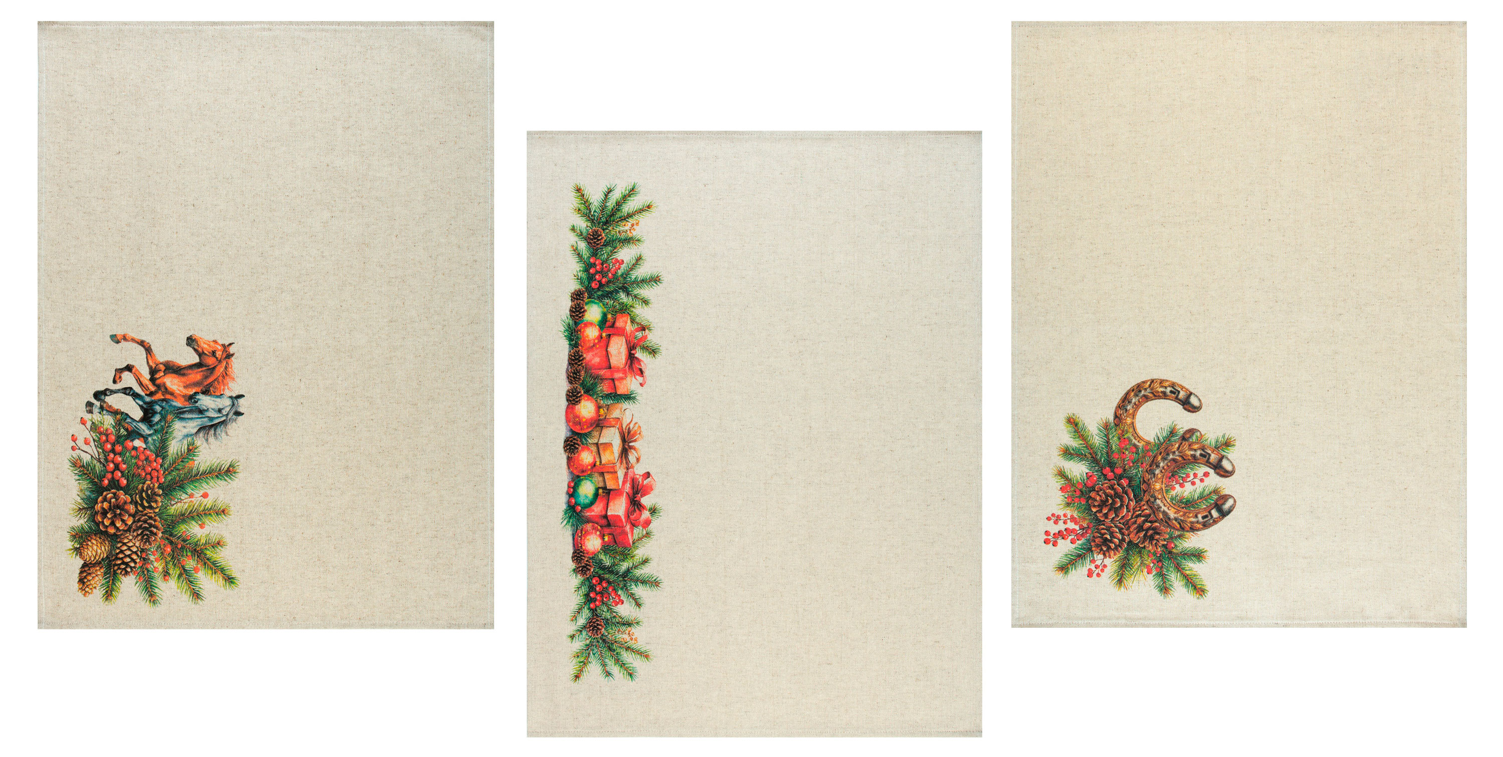 

Набор кухонных полотенец Pole Kvetak Год лошади 45x60 см Беларусь, 3 шт