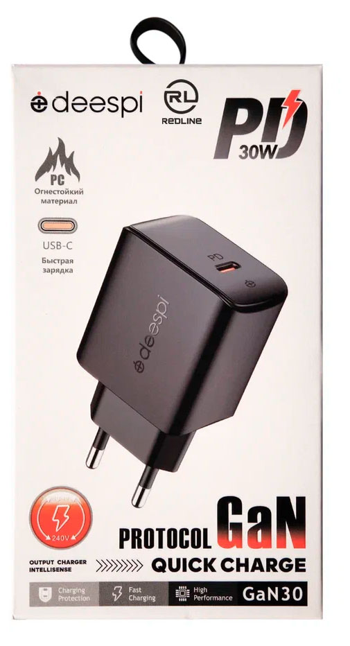 Изображение товара Сетевое зарядное устройство Red Line GC-03 USB-C PD30W для мобильных устройств